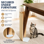 23.6" Under-Furniture Cat Scratcher – Sisal Scratch Pad for Couch & Sofa