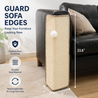 23.6" Under-Furniture Cat Scratcher – Sisal Scratch Pad for Couch & Sofa