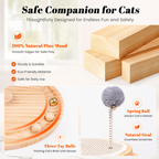 Natural Sisal Cat Scratcher with Ball Track – Interactive Scratching Toy for Cats