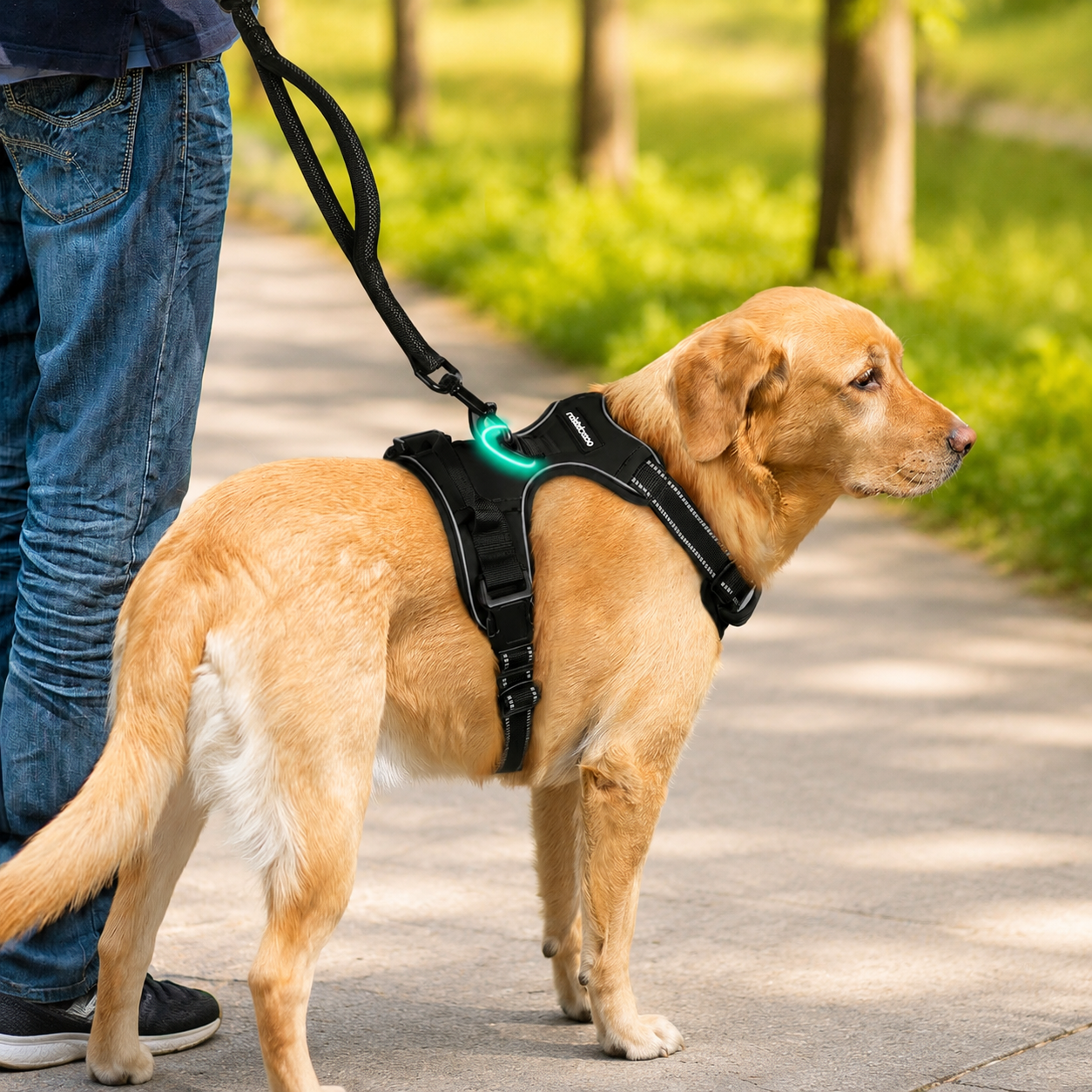 No Pull Dog Harness for Large Dogs – Adjustable Pet Vest with 2 Leash Clips