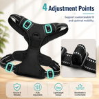 No Pull Dog Harness for Large Dogs – Adjustable Pet Vest with 2 Leash Clips